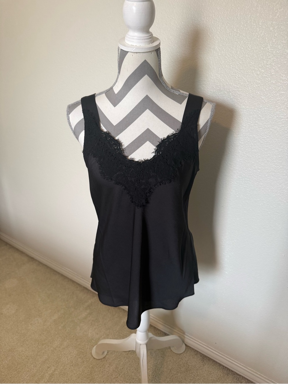 NIC+ZOE Black Lace-Trim Camisole